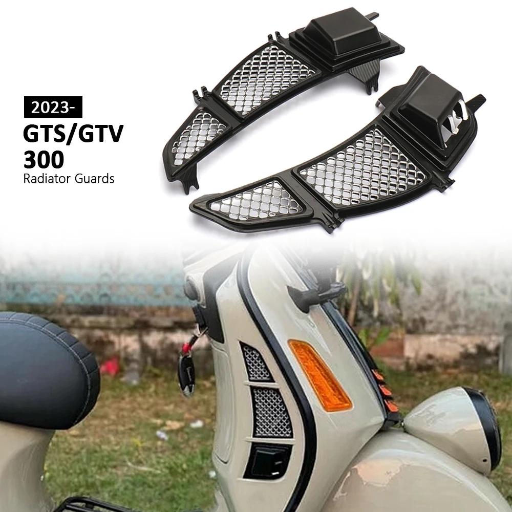 

For Vespa GTS 300 GTS300 gts300 GTV 300 GTV300 New Motorcycle Radiator Guard Grille Protector Cover Kit 2023 2024