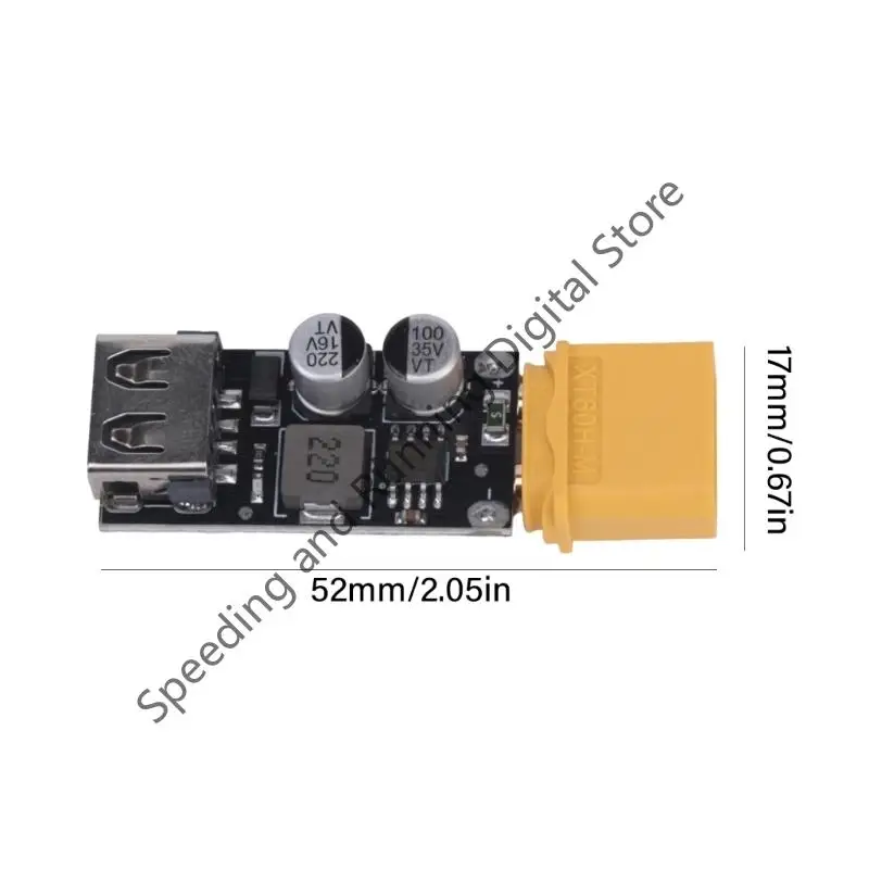 XT60 Battery to USB Charging Module 12V-32V Input with USB-A 5V 9V 12V Output 18W Charging Board view 3