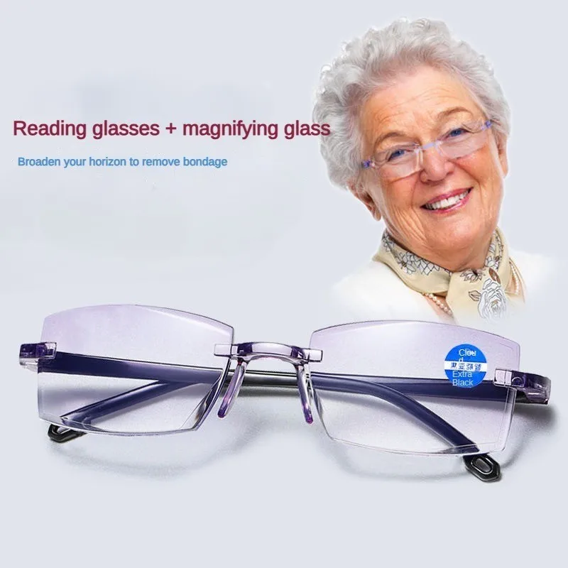 Frameless Anti-light Reading Glasses / Eye Protection / Presbyopic Mirror for Men / Women