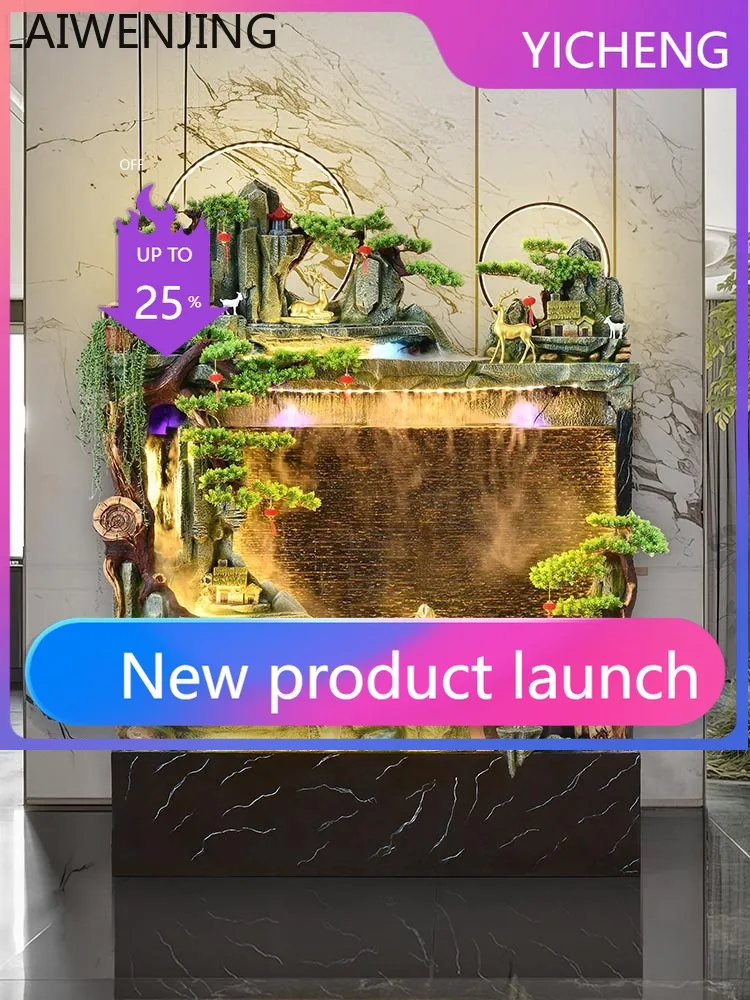 

LYY Chinese Style Rockery Fountain Water Curtain Wall Fish Pond Landscape Floor Decoration