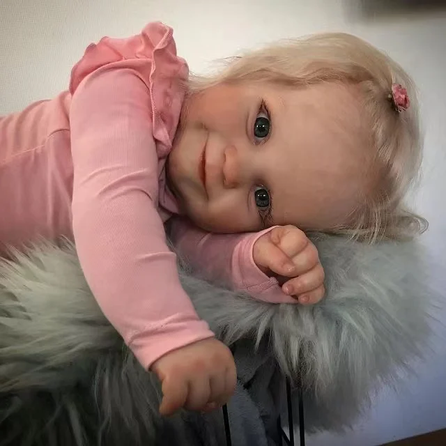 NPK 50CM Lifelike Maddie Soft Silicone Vinyl Reborn Doll Full Body Hand-Painted with Visible Veins 3D Skin Tone
