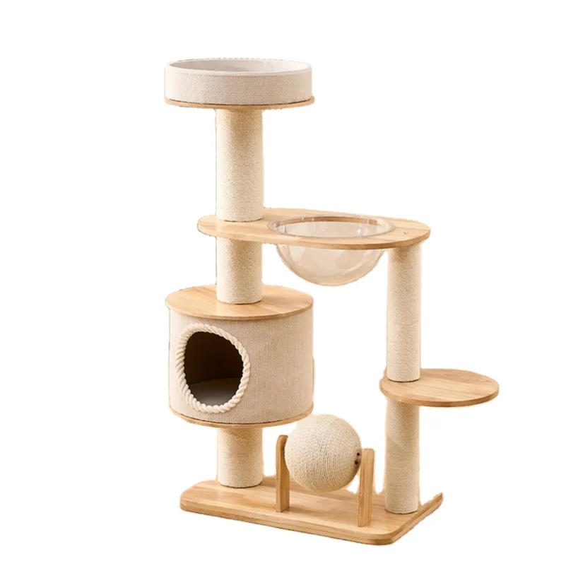 

Indoor Large Cat Tree Tower with Scratching Posts Condo House and Top Perch for Bigger Cats