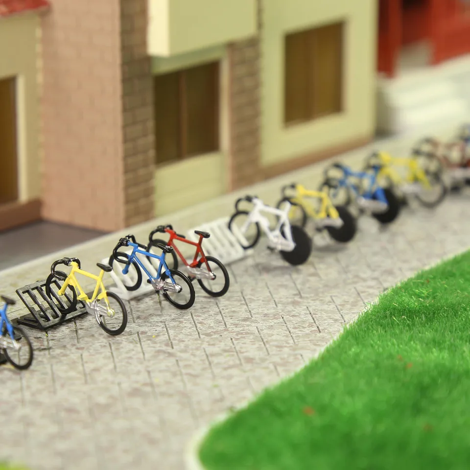 20 Vélos Miniatures H0 1:87 Avec étagères – Modèle Ferroviaire, Styles Aléatoires – Déco De Rue