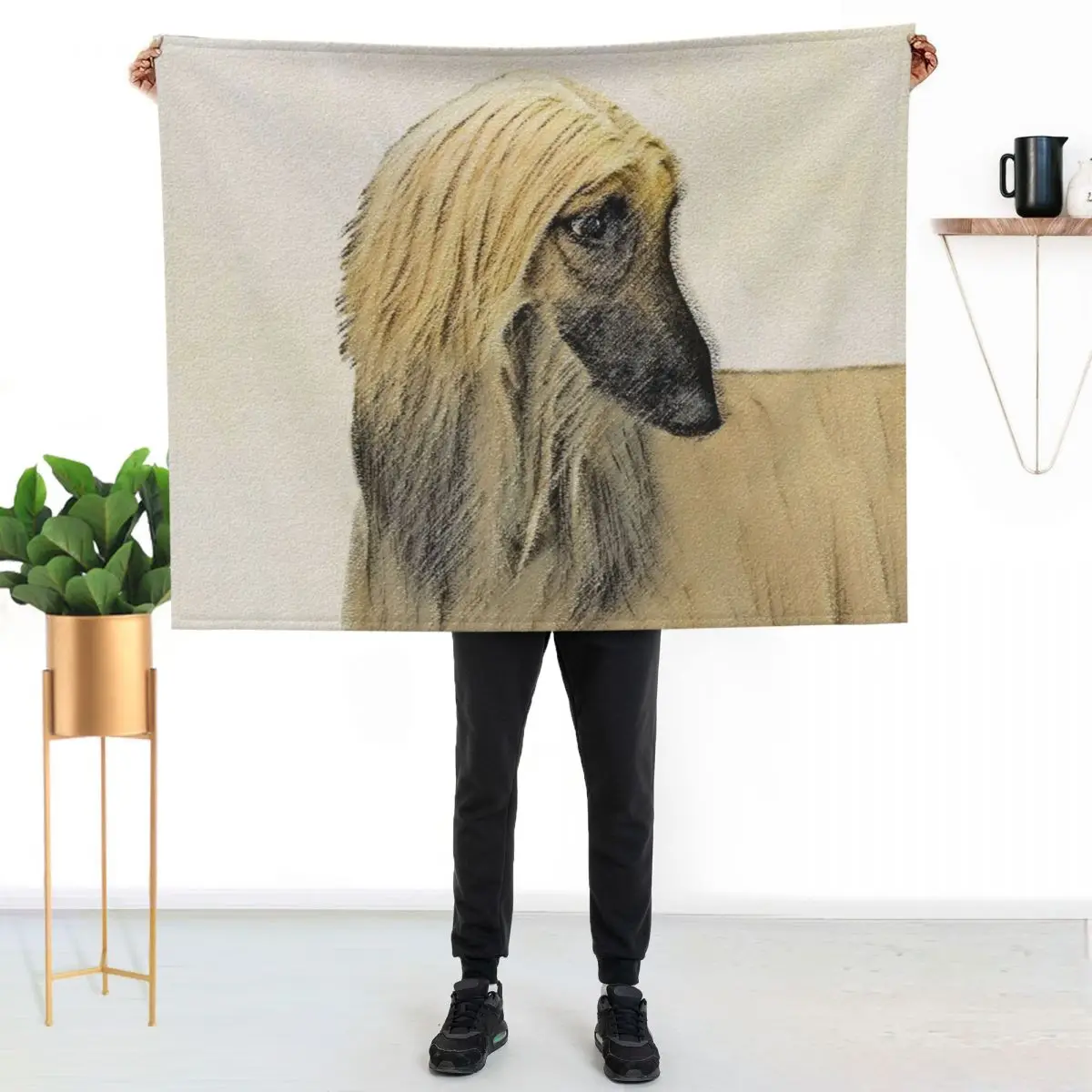Afghan Hound Throw Blanket Luxury Thicken Furry Summer Plaid on the sofa Decorative Beds valentine gift ideas Blankets