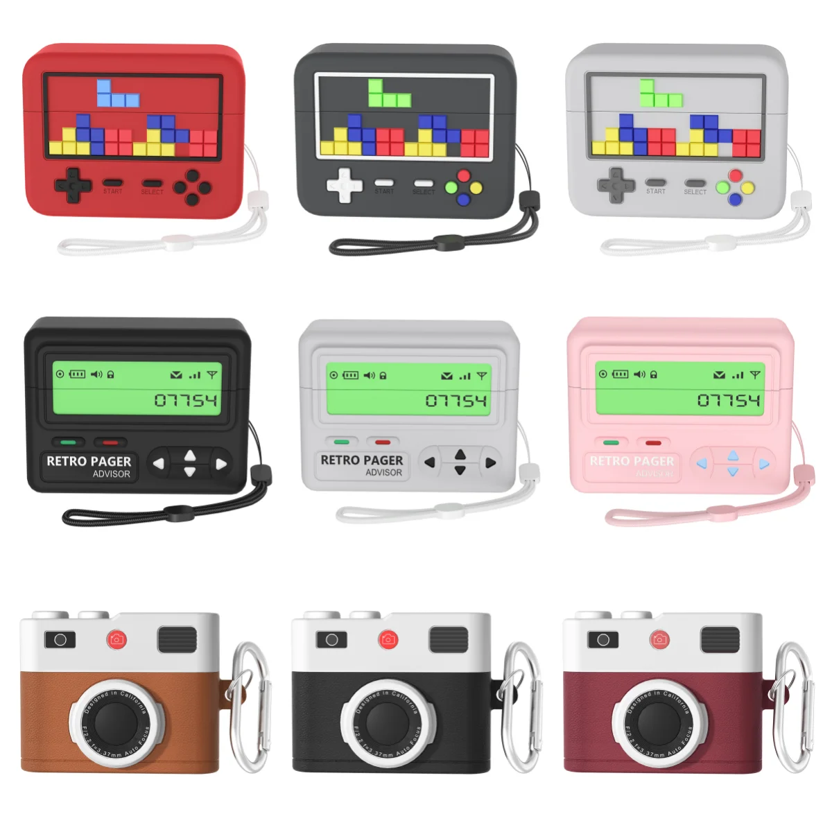 

2024 New For Airpods Pro Generation Case Cute 3D Camera Silicone Cover for Women Men-Black For Apple Airpods Pro 2 Case Camera