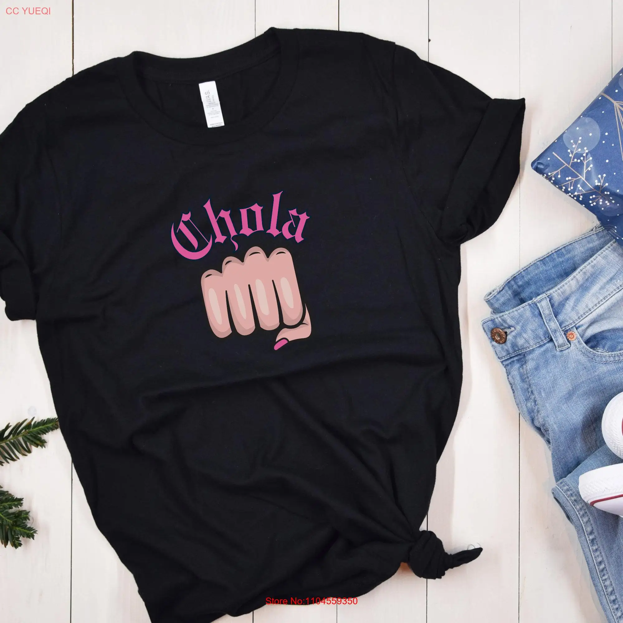 Chola T Shirt Phenomenally Latina AF Mexicana Chingona Chicana Grenuda Hold my Hoops long or short sleeves