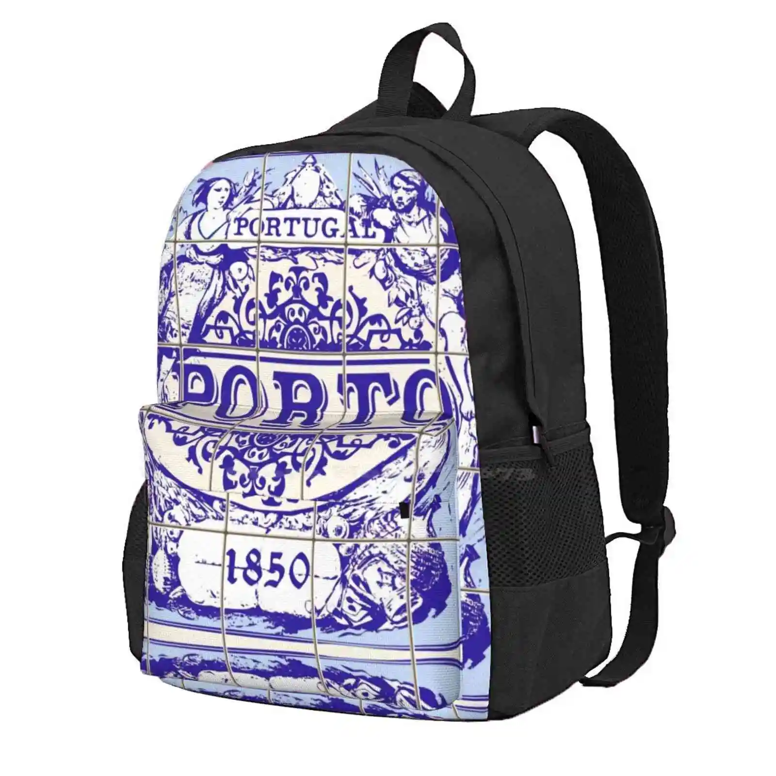 

Azulejo Porto Lisbon Azulejos Lisboa Hot Sale Schoolbag Backpack Fashion Bags Porto Lisbon Azulejos Lisboa Portugal Portuguese