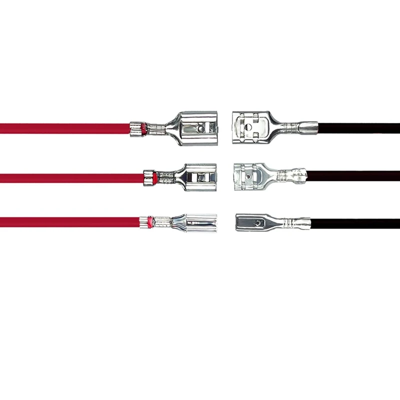 AT19-30PCS 2.8Mm/4.8Mm/6.3Mm Vrouwelijke Luidsprekerkabel Connectors Met Isolatie Mouw Luidspreker connector Quick Splice Kit