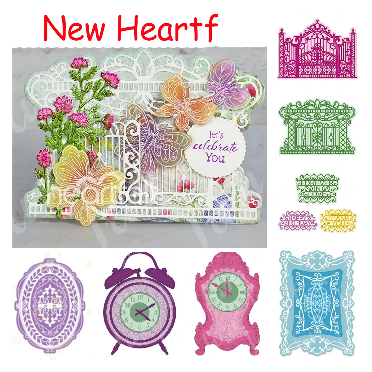 

Sentiments Clear Srtamps and Cutting Dies for 2023 New Birdhouse Timepiece Sets Diy Scrapbooking Die Cuts Photo Album Template