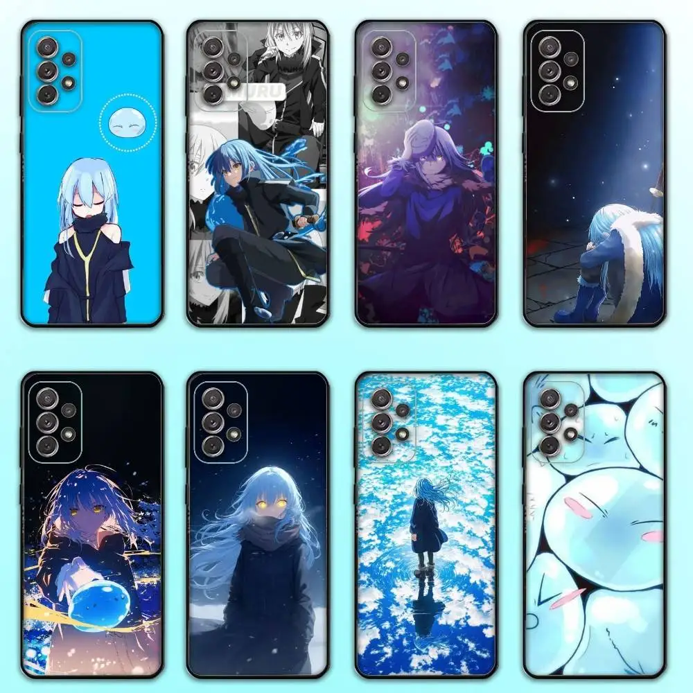 

S-Slime R-Rimuru Anime Phone Case For Samsung S25,S24,S21,S22,S23,S30,Ultra,S20,Plus,Fe,Lite,Note,10,9,5G Black Cover