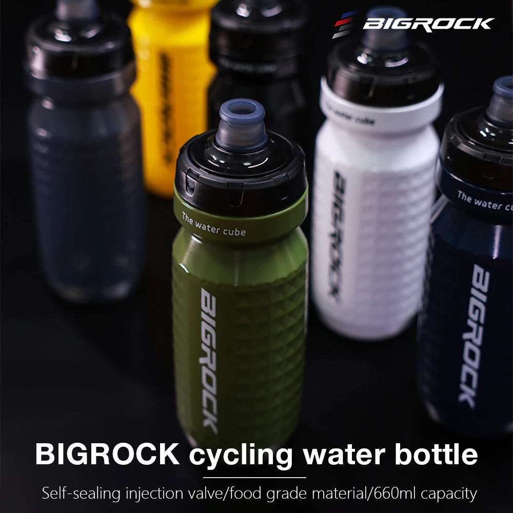 

BIGROCK road mountain bike 660ml capacity environmentally friendly PP5 food grade material dustproof cycling sports water bottle
