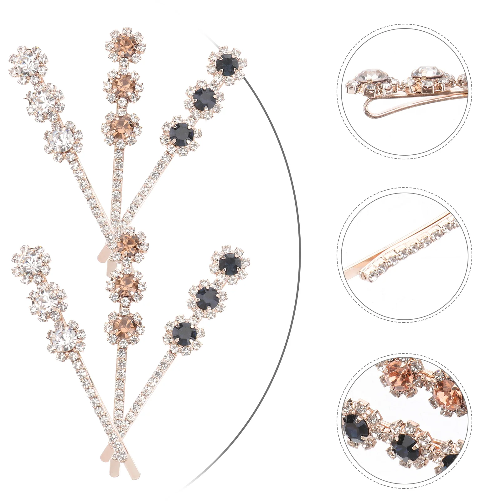 

8 Pcs Girl Hair Clip Drill Women Barrettes Pin Pearl Hairpin Bobby Pins for