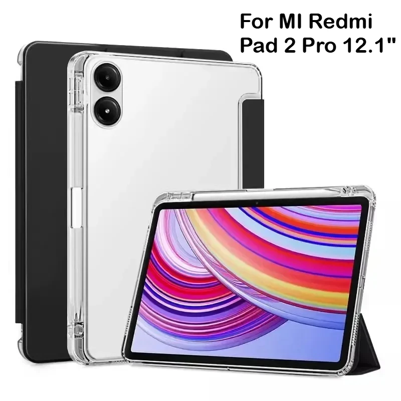 

Чехол для Redmi Pad 2 Pro 12,1 дюйма 11 2025 Smart Case XIAOMI Poco Pad 8 7 6 5 Pro 11,2 12,1 Mini 8,8 дюйма, держатель для карандашей, чехол для планшета
