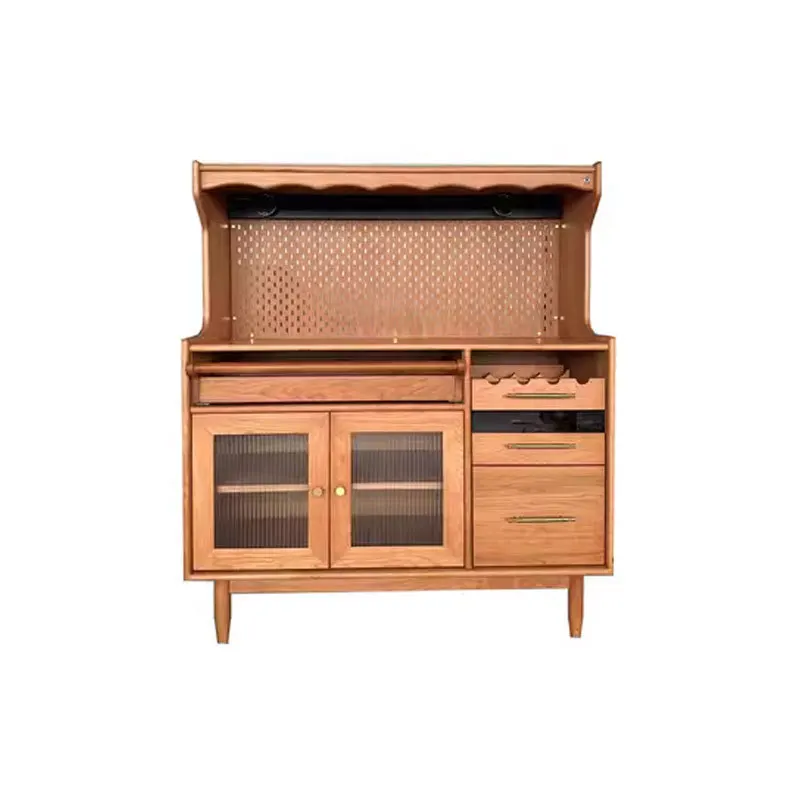 Nordic solid wood, black walnut sideboard, home dining room furniture, integrated bar, wall tea, cherry wood