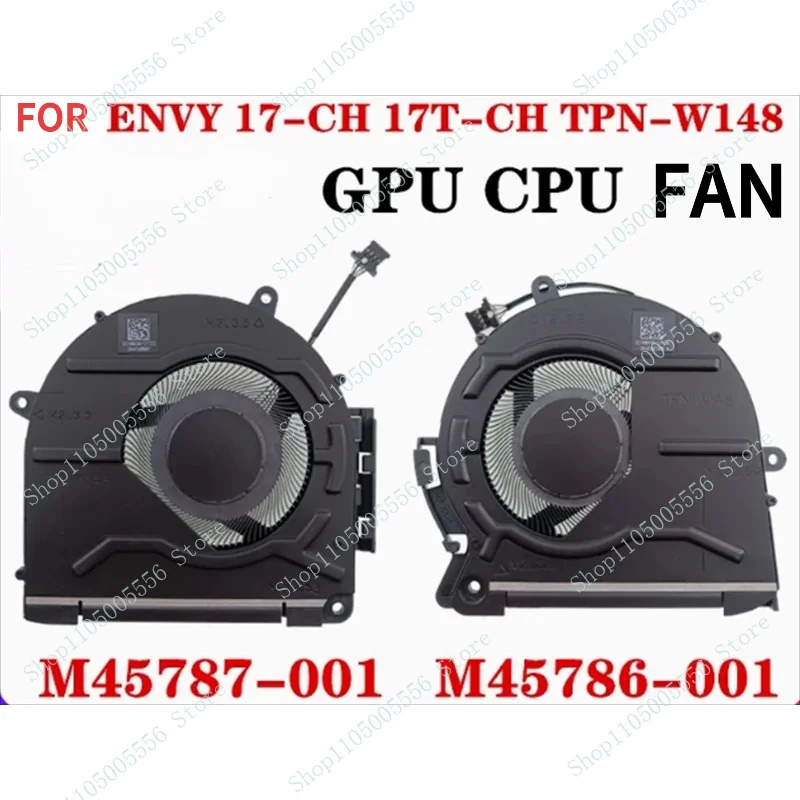 ДЛЯ HP ENVY 17X 17-CH 17T-CH TPN-W148 M45786-001 M45787-001 Вентилятор охлаждения ноутбука с графическим процессором
