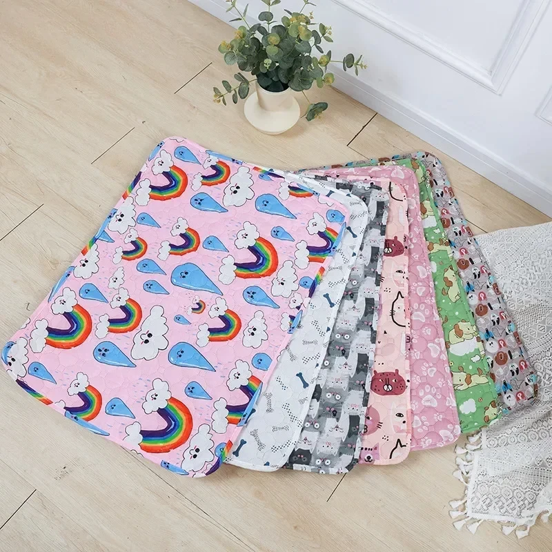 Pet Pee Pad Washable Pet Diaper Mat Reusable Mats for Dogs Dog Bed Urine Washable Dog Training Pad Four Seasons Pet Mat Cover