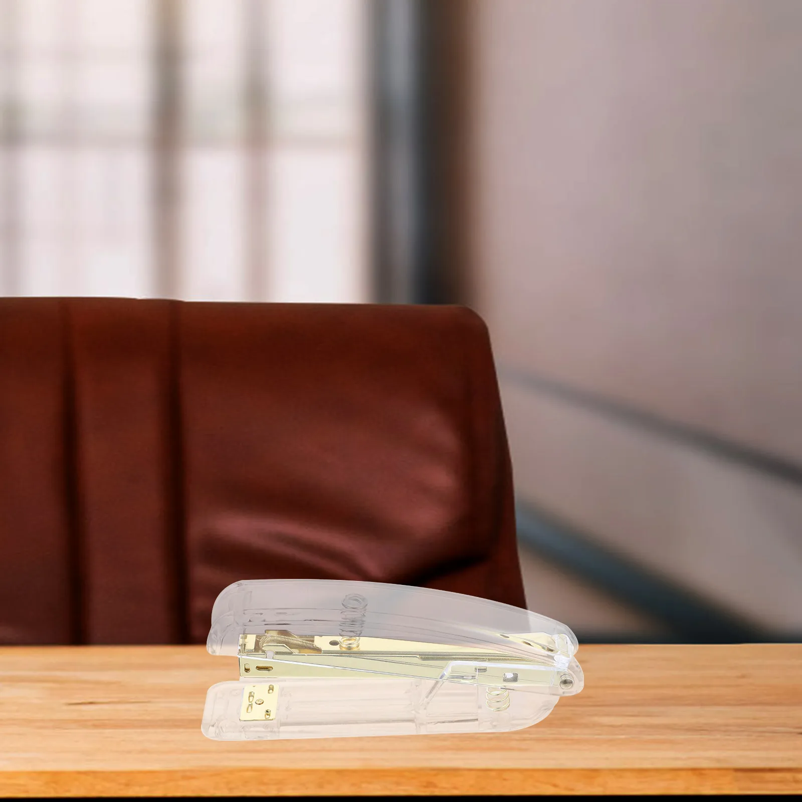 

Rose Gold Lightweight Compact Desk Office Stationery Student School Clear Stapler Transparent Stapler Supplies