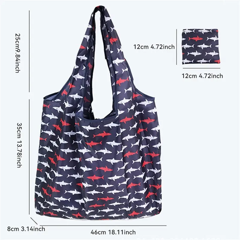 Fashion Printing Cabas Foldable Shopping Bags Environmental Protection Portable Grocery Bags