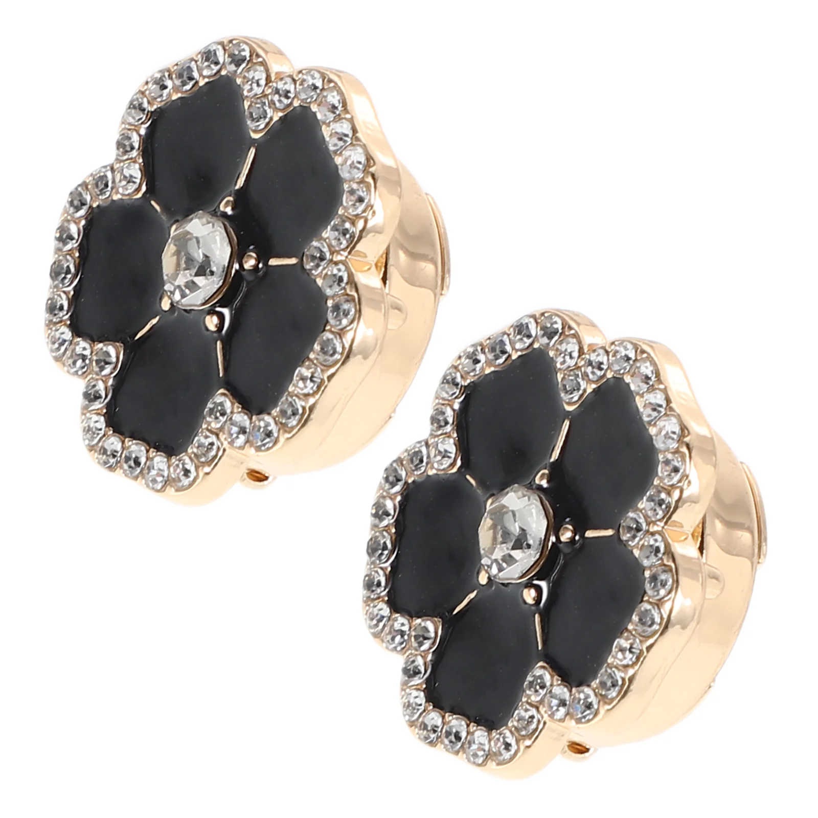 

Flower Rhinestone Cufflinks Decorative Button Covers for Women Dress Accessories Sleeve Rhinestones Wedding Banquet