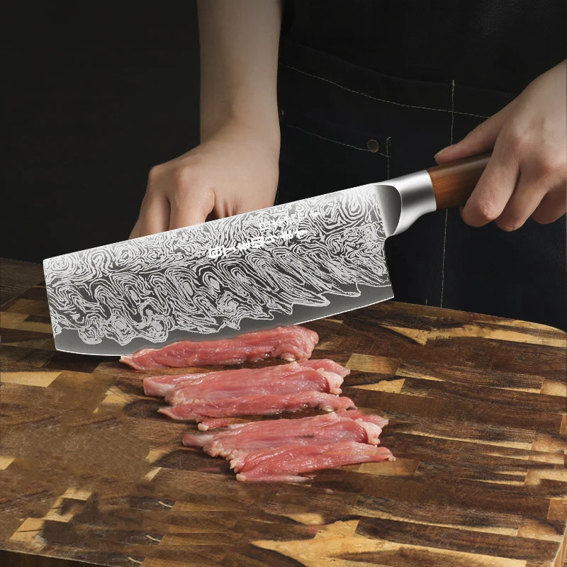 1/2/3/4pc, Kitchen knife Household Damascus steel grain knife kitchen chef special cutting fruit, vegetables, meat and bone knif