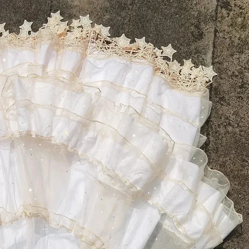 نجمة ثوب نسائي رائع لوليتا عظم السمك دعم تنورة قابل للتعديل العنف اليومي كارمن تنورة المرأة منتصف طول رقيق تنورة