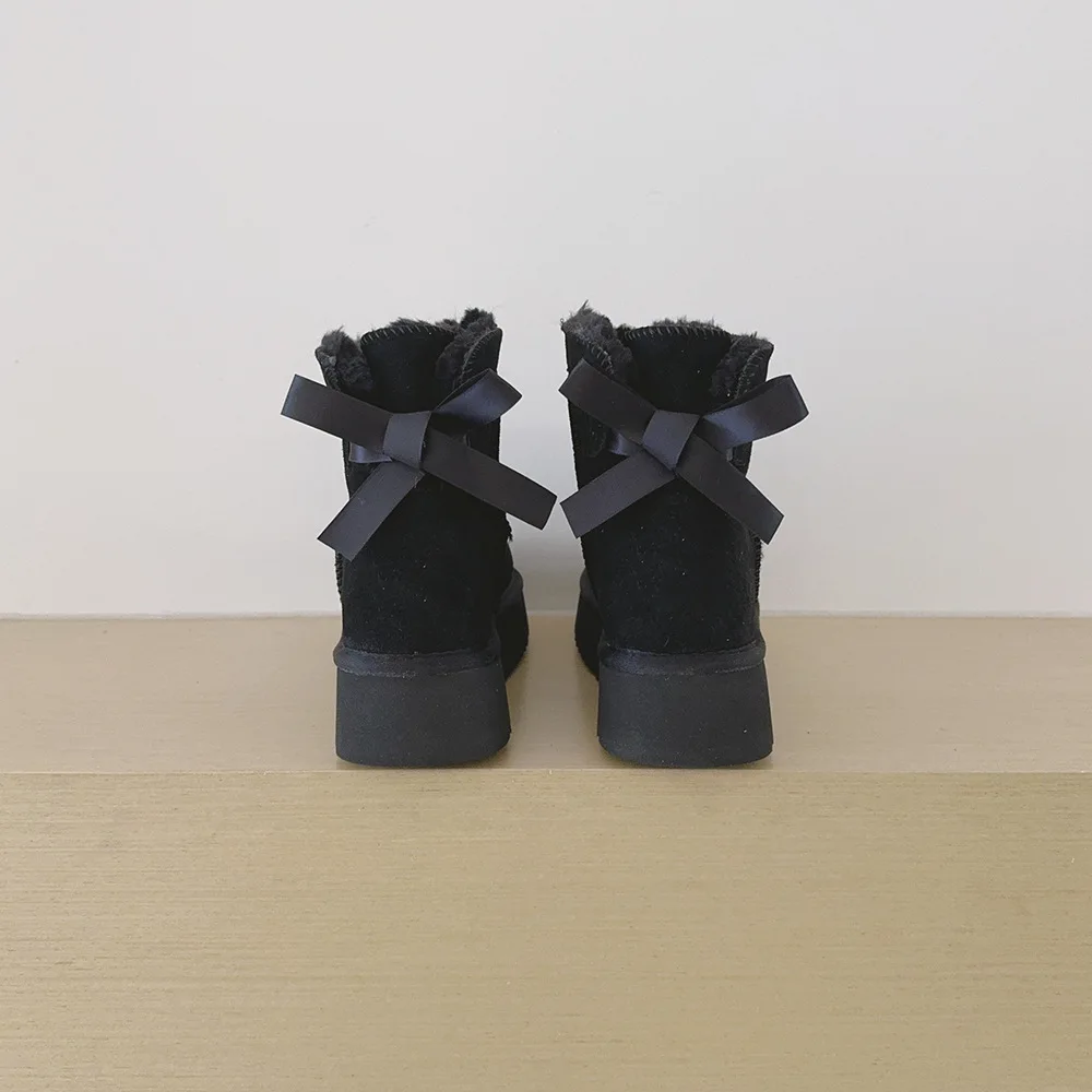 2026 Plateau-Schneestiefel für Damen in Übergrößen, mit dickem Fleece, dicken Baumwollschuhen und Banddekorationen, Damen-Baumwollstiefel – Detail 7