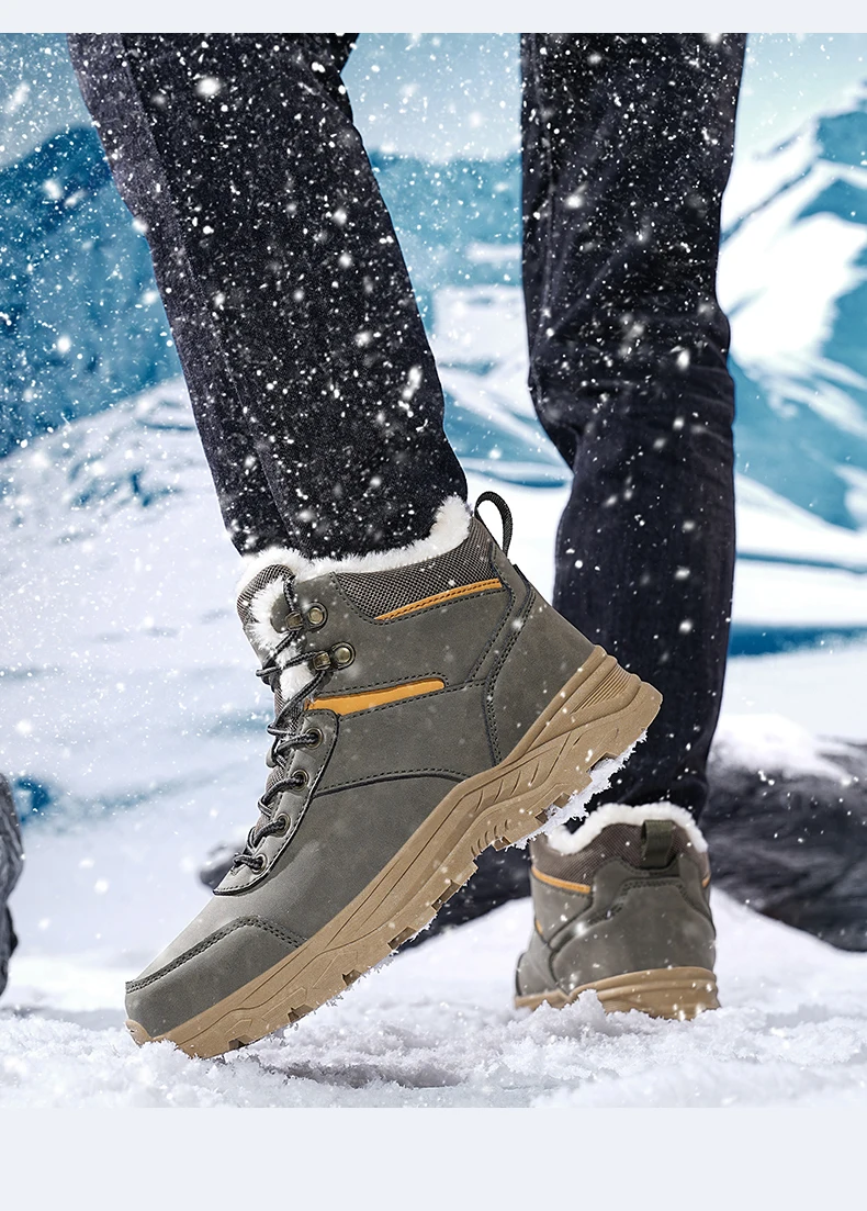 men boots 2025 New Winter Slippers Warm Men Shoes Waterproof Non-Slip Plush Sneakers Male tenis shoes Boots Men Sneakers Winter
