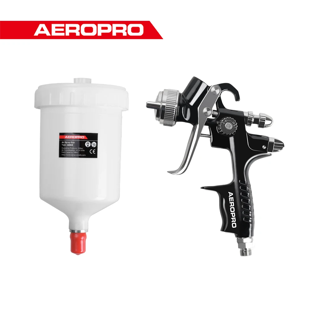 AEROPRO Professional 1.3mm HVLP Gravity Feed Spray Gun Ldeal For Precise High Quality Water-Based Car Furniture Wall Painting