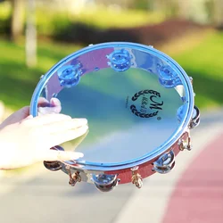 M MBAT 8/10inch Tambourine Self-Tuning Double Row Tambourine Stainless Steel Rings Hand Drums Interesting Percussion Instrument