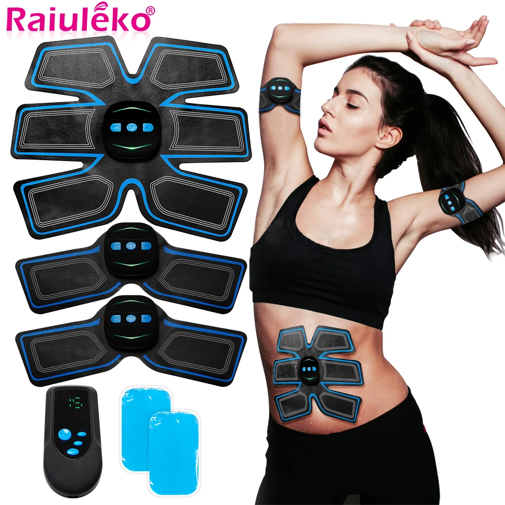 

Electric EMS Abdominal Muscle Stimulator Fitness ABS Body Training Patches Muscle Exercise Body Slimming Massager USB Charging