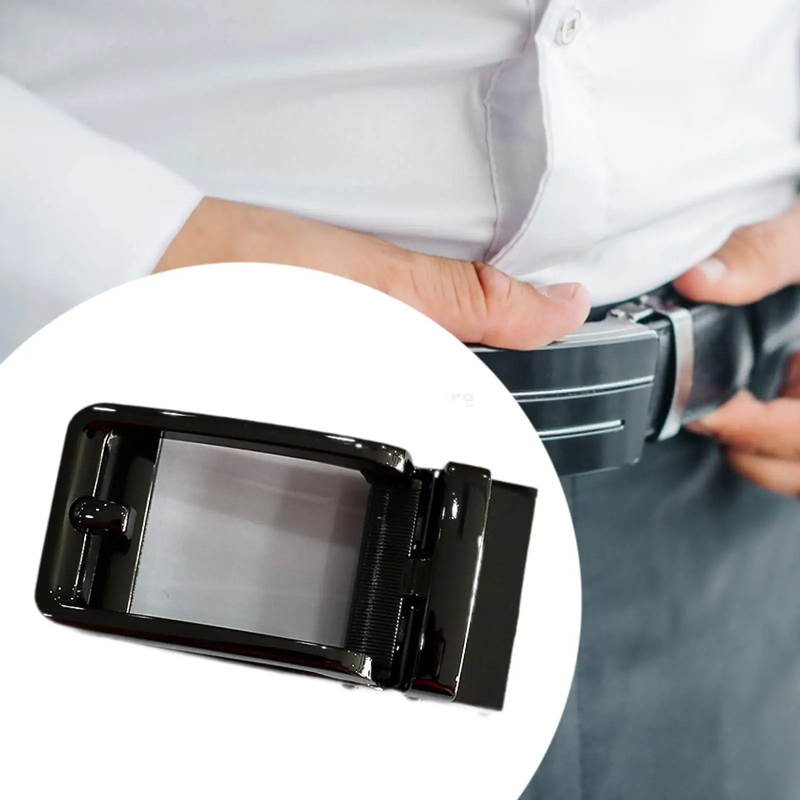 الرجال حزام السقاطة مشبك المدمجة بسيطة التلقائي سبيكة الشريحة حزام ملحق موضة أنيقة حزام حزام مشبك استبدال