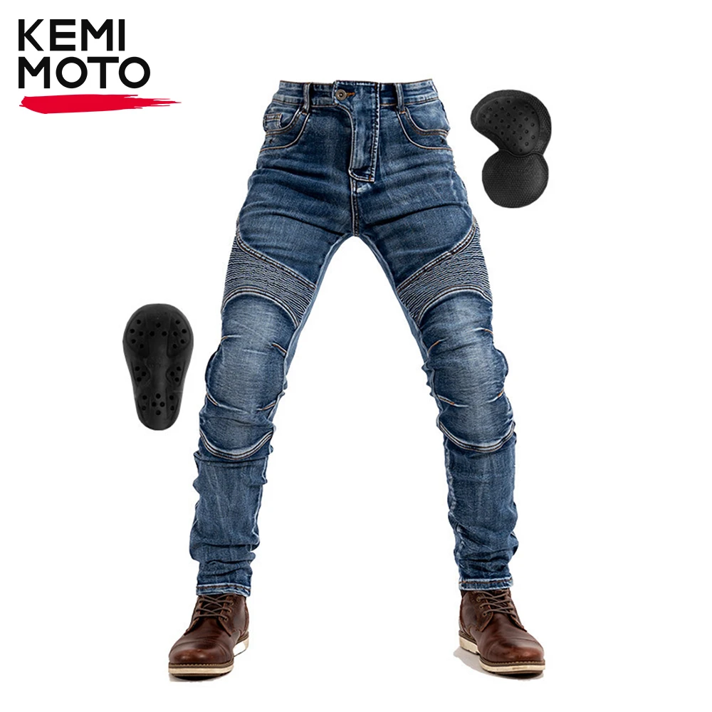 

New Motocross Jeans Summer Motorcycle Mesh Ventilation Pants Motorbike Trousers Foot Circumference Protective Gear For Men Black