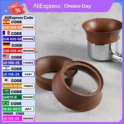 51/58mm Coffee Dosing Cup Walnut wood Espresso Dosing Funnel Brewing Bowl Portafilter Dosing Ring Coffee Accessories