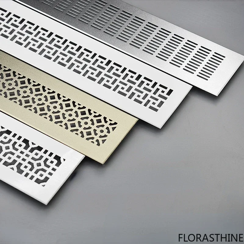 100mm Wide Square Rectangle Aluminum Air Vent Grille Ventilator Cover Air Conditioner Closet Shoe Cabinet