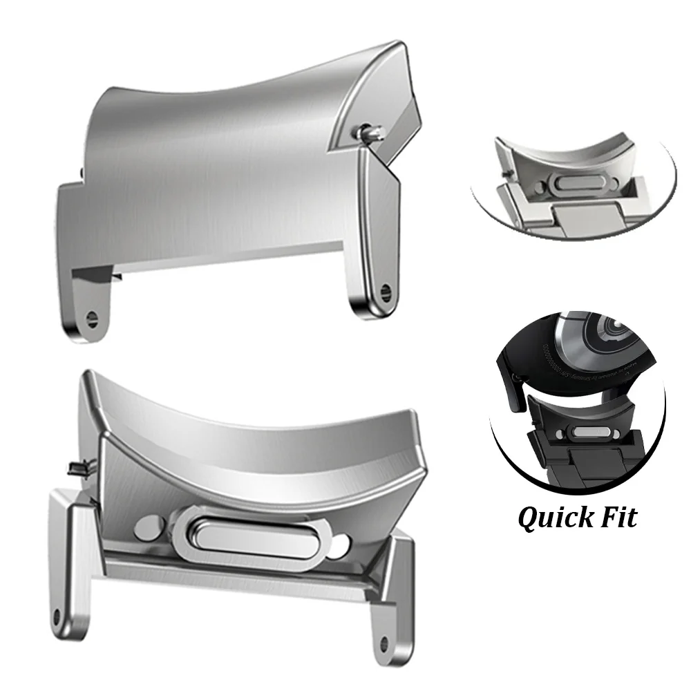 20mm Quick Fit Connector For Samsung Galaxy Watch 7 FE 6 5 4 40mm 44mm Metal Adapter Galaxy Watch6 Classic 47mm 43mm 42mm 46mm