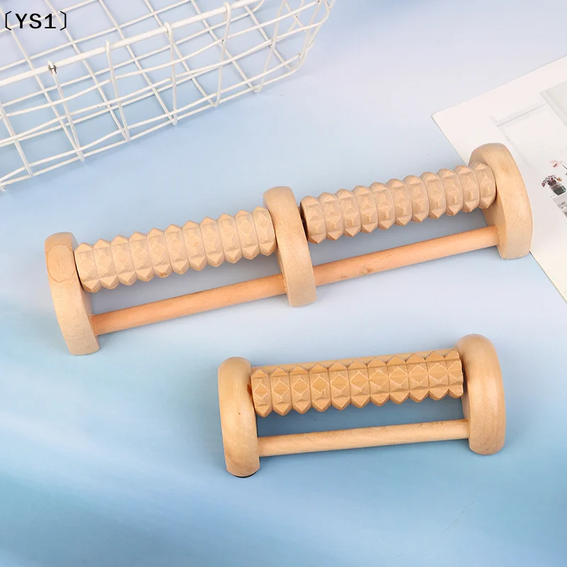 〔YS1〕Foot Sole Massager Relieves Plantar Fasciitis Wooden Roller Type Solid Wood Foot Leg Massager Acupoint Ball Travel Foot Mas