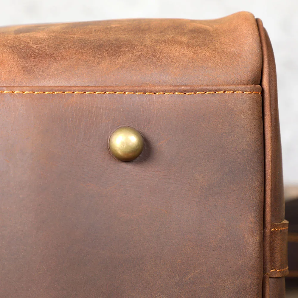 S.WORKER Vollnarbenleder-Reisetasche Große Kapazität Weekender-Reisetasche Echtleder-Sporttasche für Herren – Detail 20