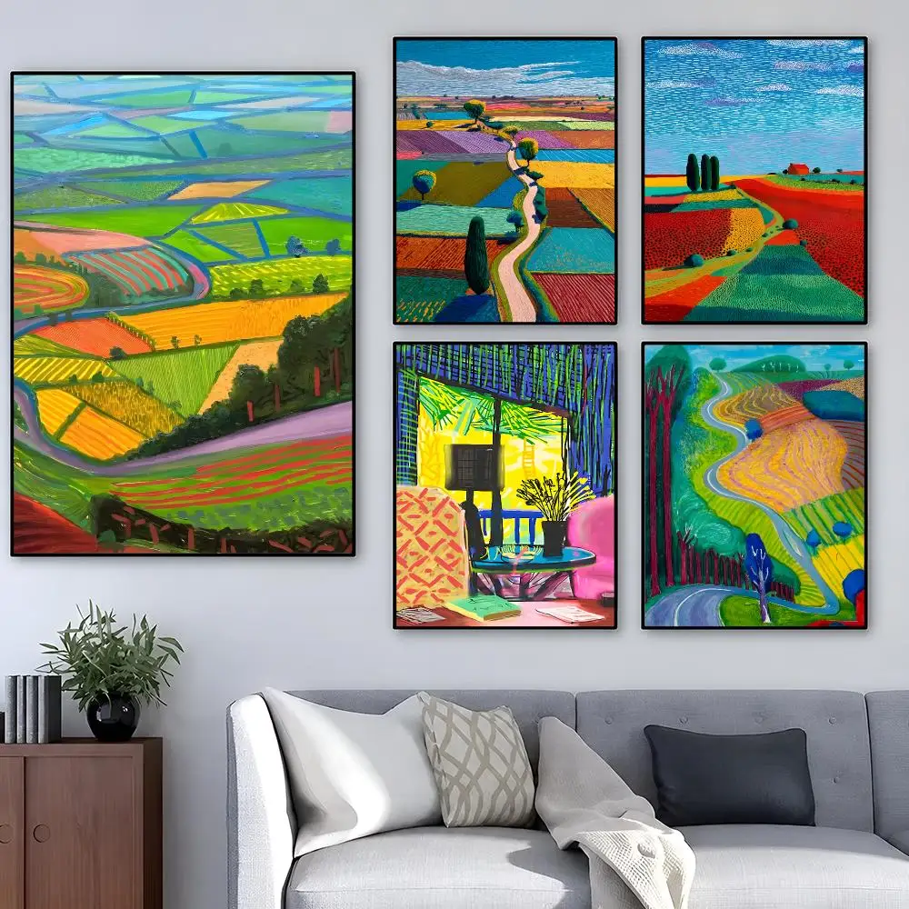 Artist David Hockney Pool Poster Pop Wall Art PP Decorative Water-Resistant Print Apartment Dorm Office Room Decor Gift