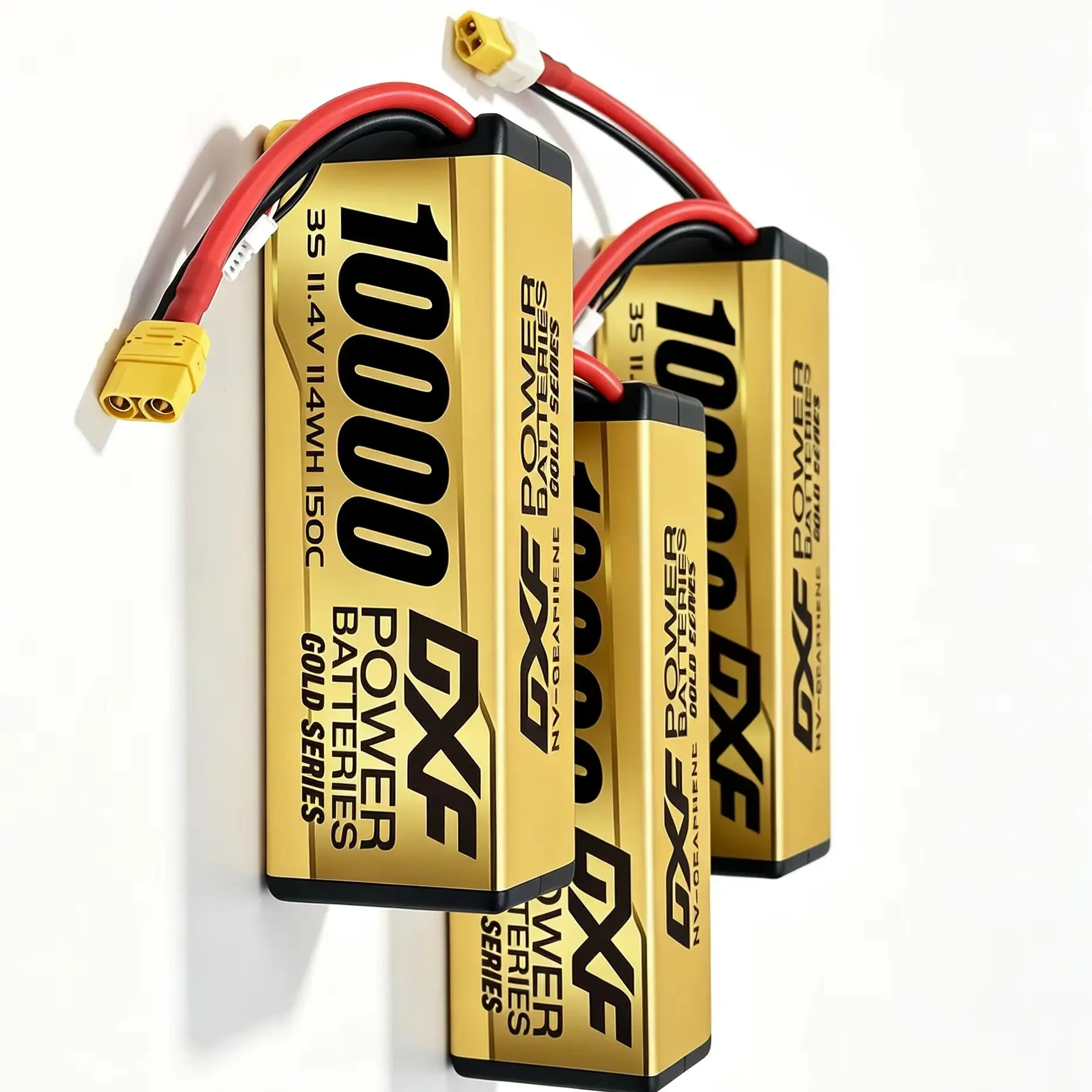 DXF 11,4V 3S Lipo-Akku 10000mAh 150C EC5 XT90-Stecker Hardcase für RC-Auto Buggy Truggy Offroad-Auto Boot LKW UAV RACING