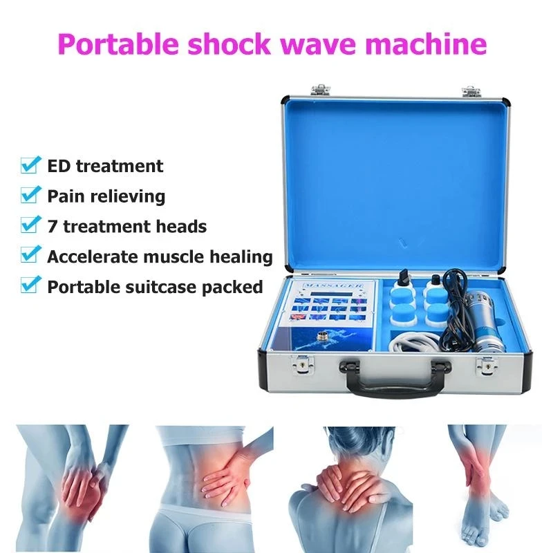 

Muscle Massager Shockwave Therapy Machine With 7 Heads ED Treatment Pain Relief Lattice Ballistic Shock Wave Physiotherapy Tool