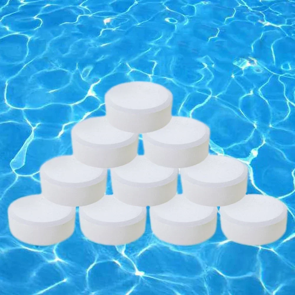 Comprimido De Limpeza De Cloro Para Piscina, Limpo, Branco, Confiável, Útil, Marca, Novo, Alta Qualidade, 50Pcs