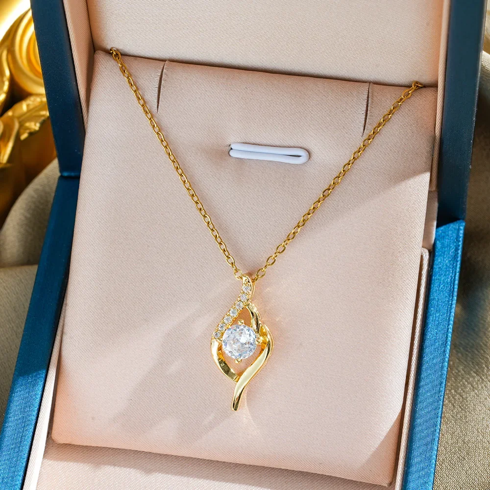 Высококачественное летнее стильное, модное и универсальное, легкая роскошная цепочка на ключицу, женское ожерелье из титановой стали