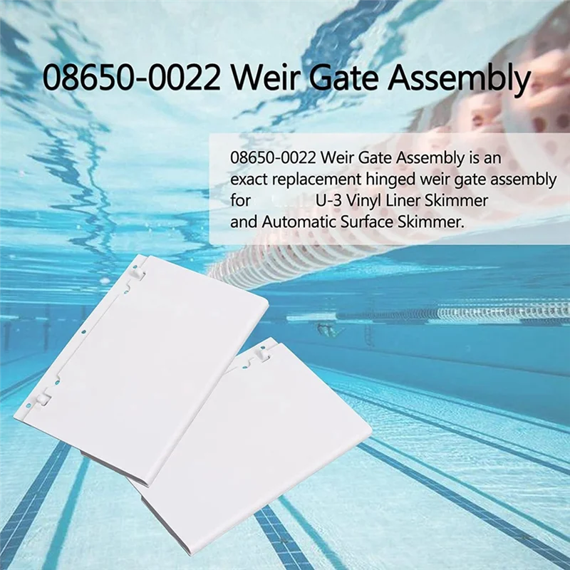 08650-0022 Pool Skimmer Flapper Weir Door for Pentair Sta-Rite U-3 Skimmer Inground Pool (2 Pack)