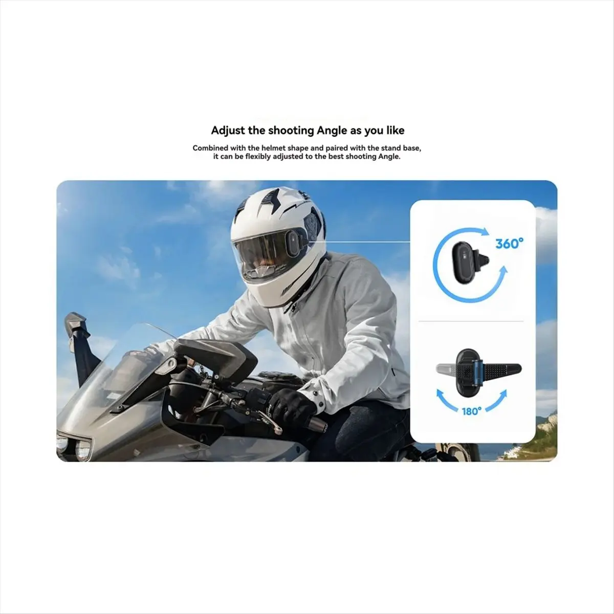 Helmet Mount Clip POV Holder for GO 3 GO3S Motorcycle Helmet Accessories for Enhanced Riding Experience