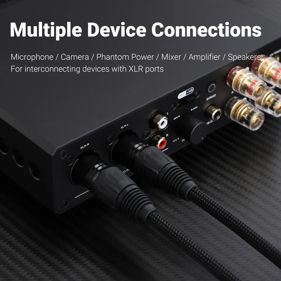 AIYIMA T20 & A20セット（おまけXLRケーブル2本） AIYIMA 1ペア 0.5m XLRケーブル 6N OFC オス-メス マイク延長ケーブル