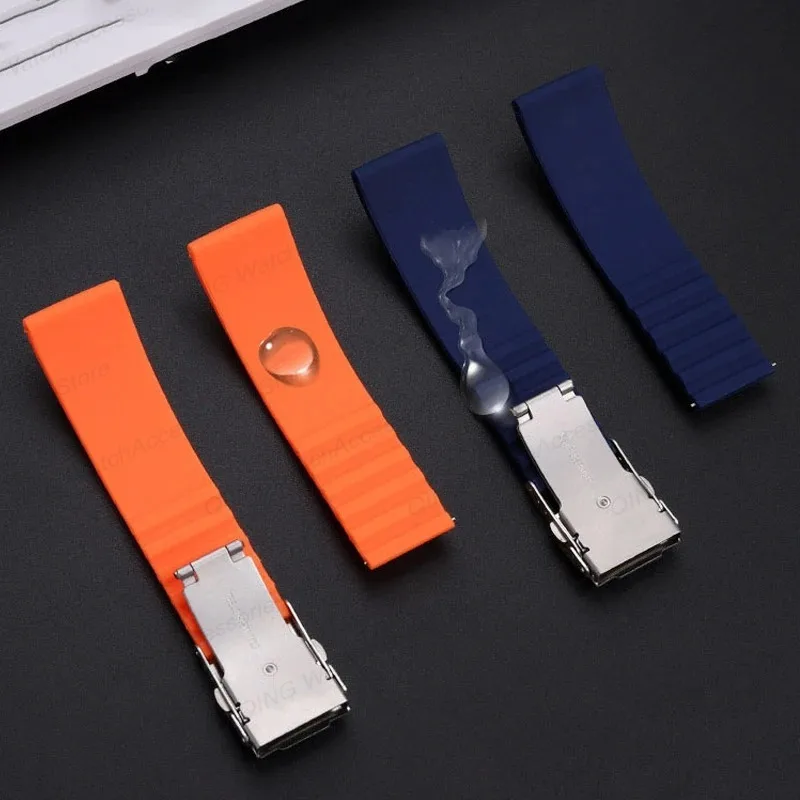 Silicone Straps 18mm/20mm/22mm/24mm Rubber Watchband Quick Release Bracelets for Samsung Galaxy Watch3/4/5/6 Universal Wristbelt