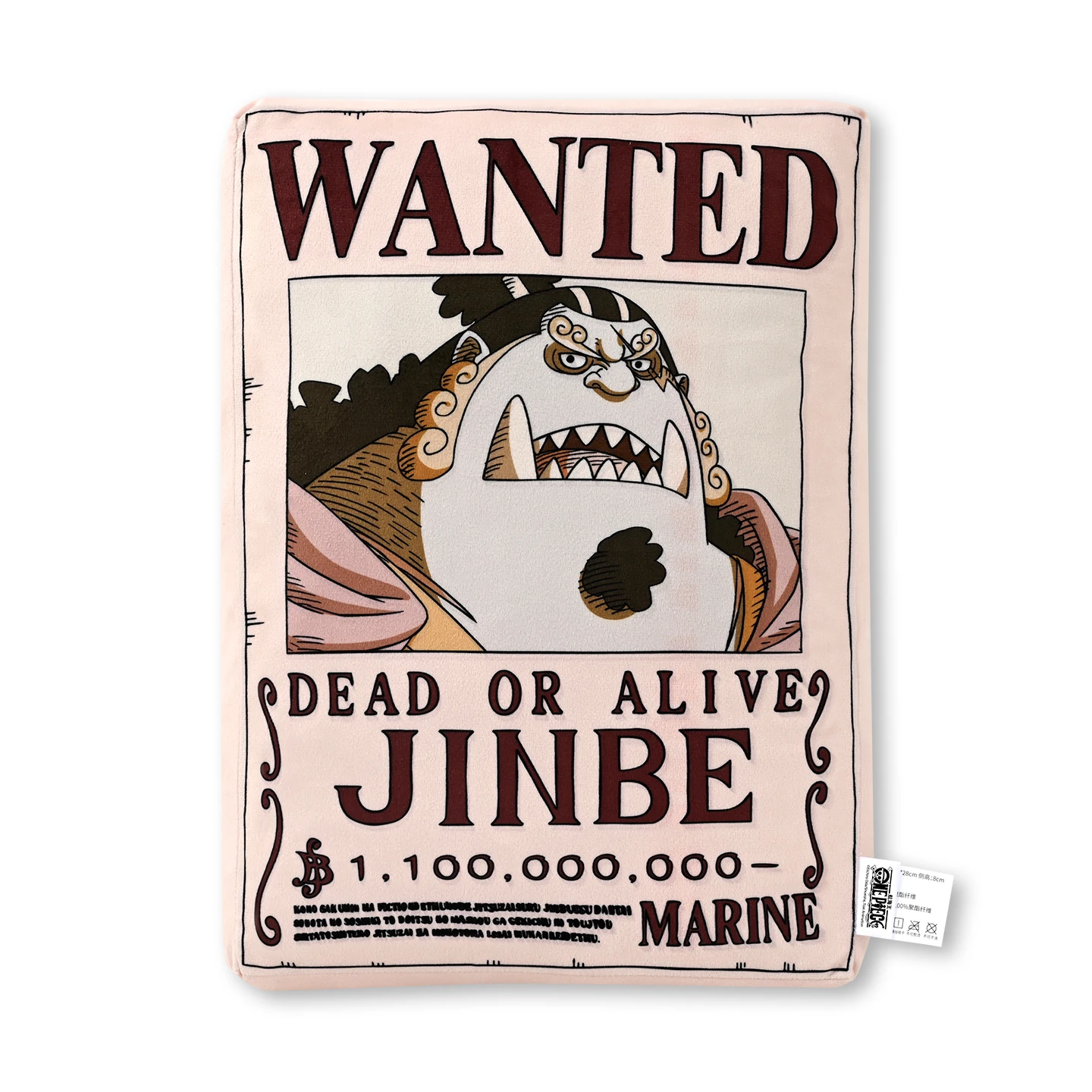 1 stuk officieel One Piece Wanted Poster kussen, dubbelzijdig anime sierkussen voor thuis, bank, kantoor, slaapkamer, collectie cadeau.