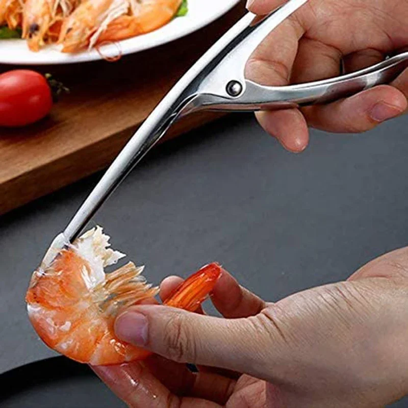 Shrimp Peeler Stainless Steel Shrimp Deveiner Kitchen Appliances Shrimp Cleaner Prawn Peeler Fishing Knife Prawn Shell Peeler