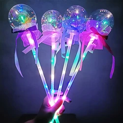 1Pc Kids Colorful Glowing Sticks Flashing Heart Star Butterfly Girls Princess Fairy Wands Role Play Show Cosplay Party Favor