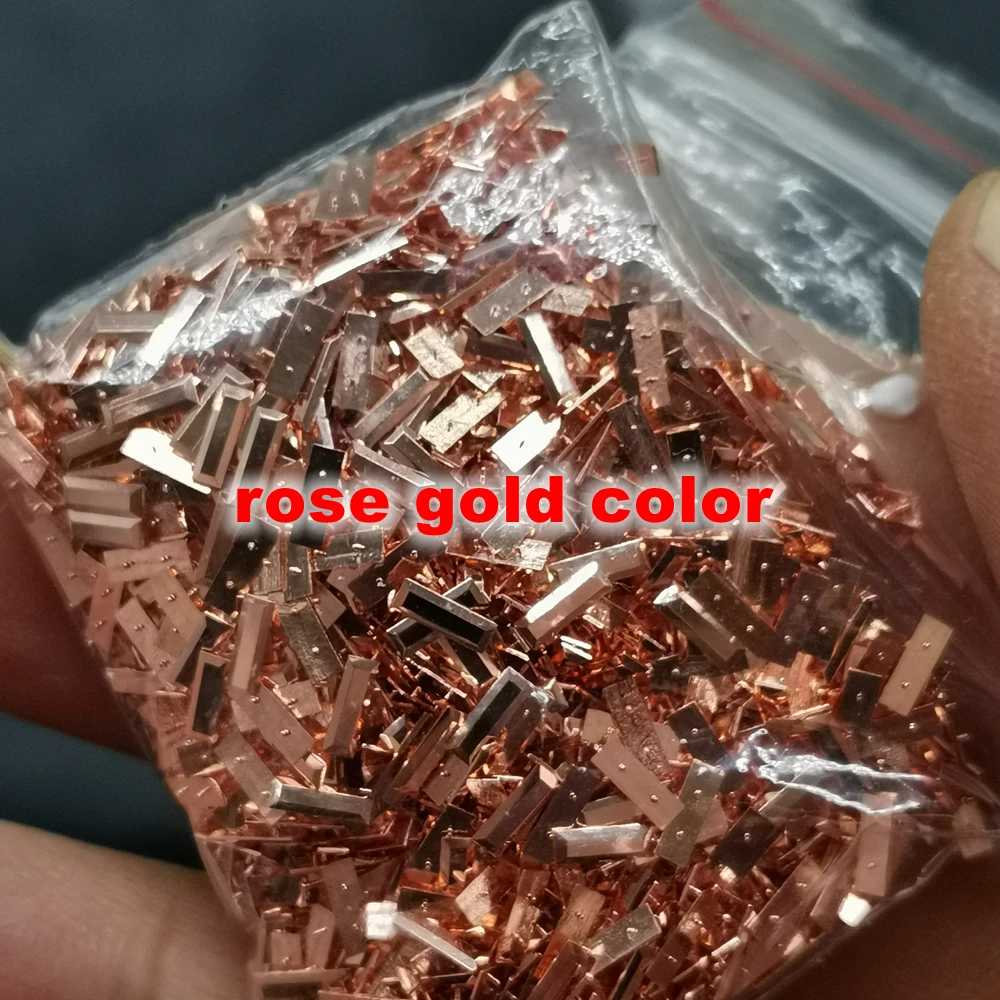 مشاهدة الطلب ساعة مؤشرات ساعة لامعة فضية اللون مستطيل الشكل (بدون لوم) 1.5 مللي متر × 4.5 مللي متر ساعة معدنية صانع الساعات دبوس